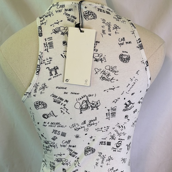 NWT Bershka Cute Graffiti Bodysuit - Picture 5 of 7